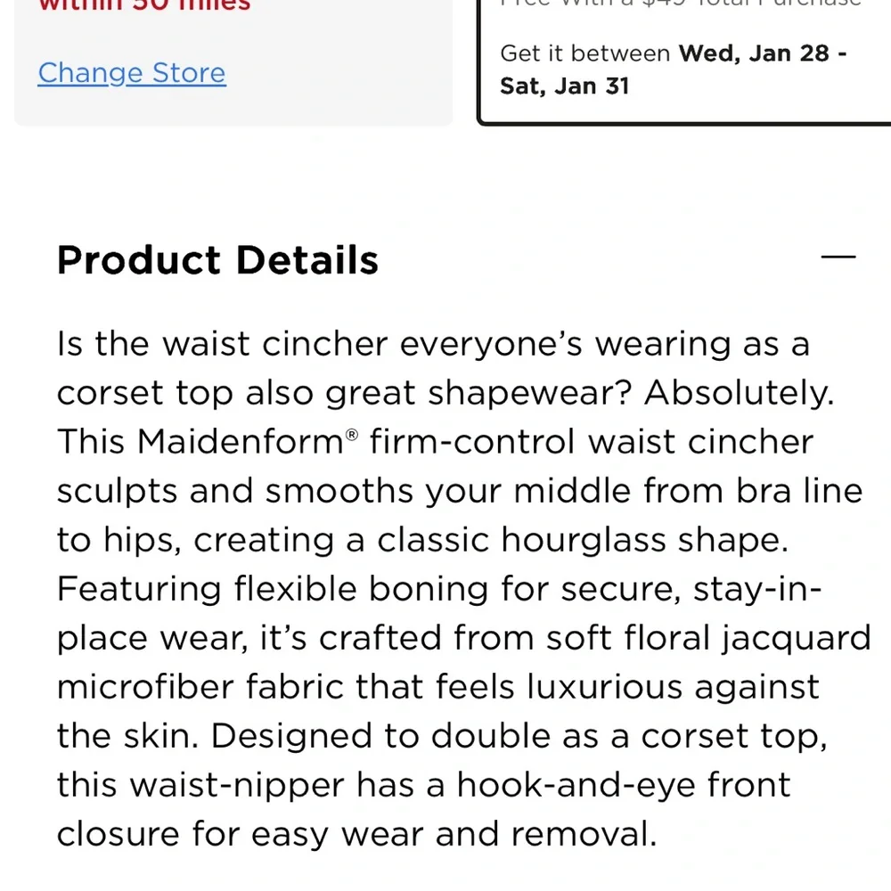 Maidenform gently used